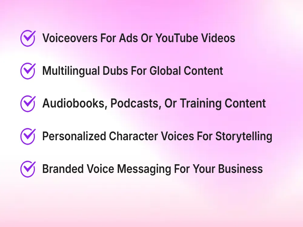 Provide Elite AI Voiceover Services. Elite, Natural-Sounding Voices for Any Project