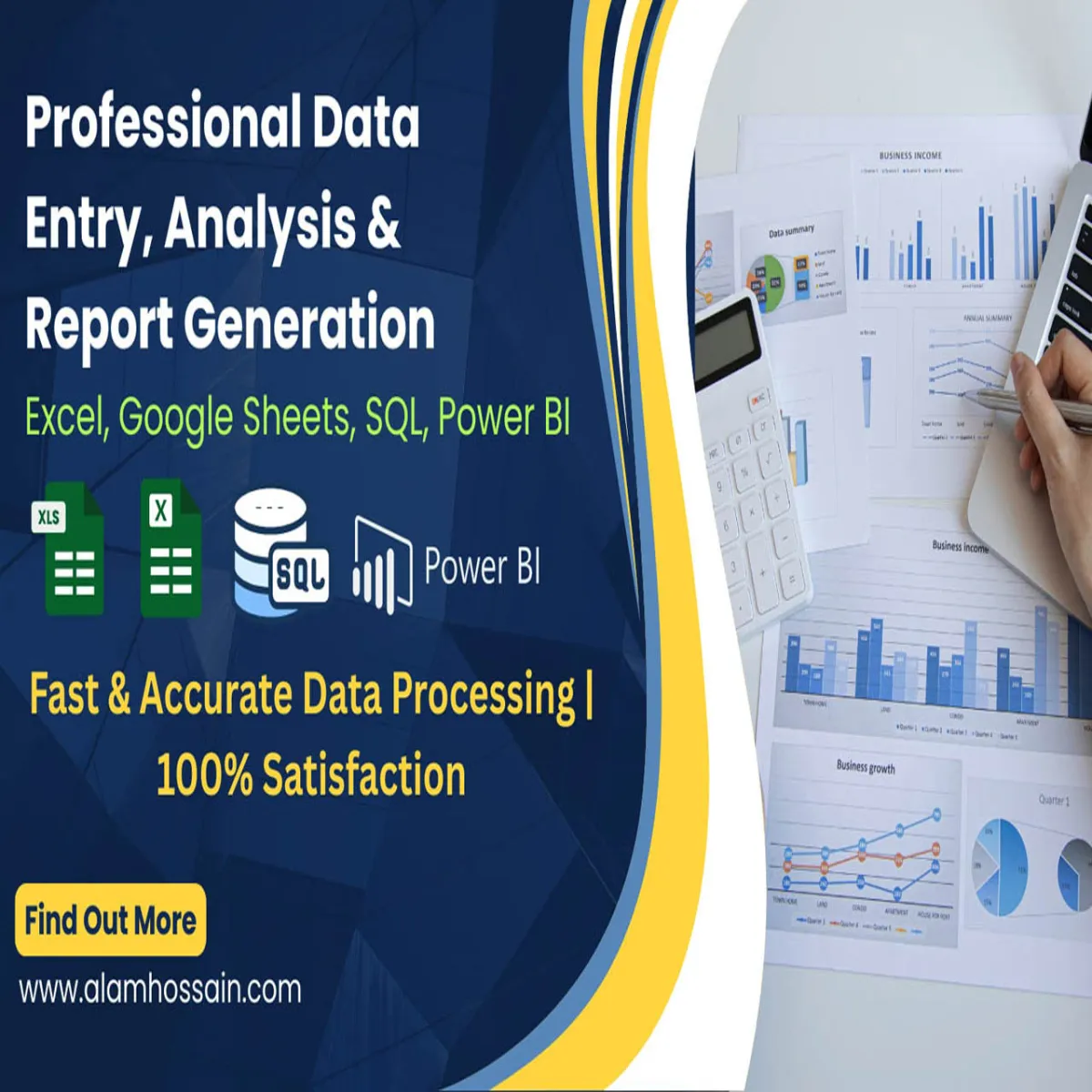  do Expert data entry, analysis, and report generation services in Excel and SQL