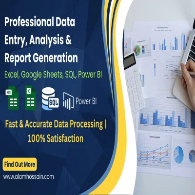 do Expert data entry, analysis, and report generation services in Excel and SQL